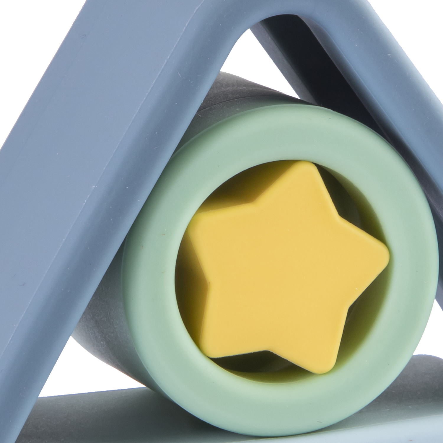 JUGUETE INTERACTIVO BEBESIT MONTESSORI GEOMETRIA SILICONA AZUL - 2