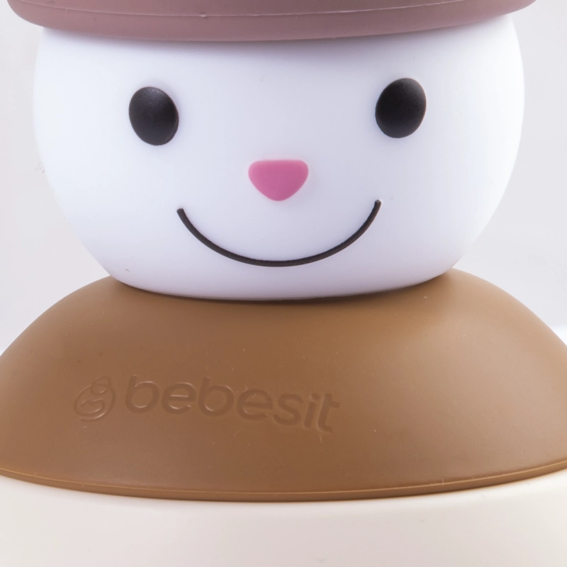 MUÑECO BEBESIT JUGUETE NIEVE MONTESSORI SILICONA CAFÉ - 2