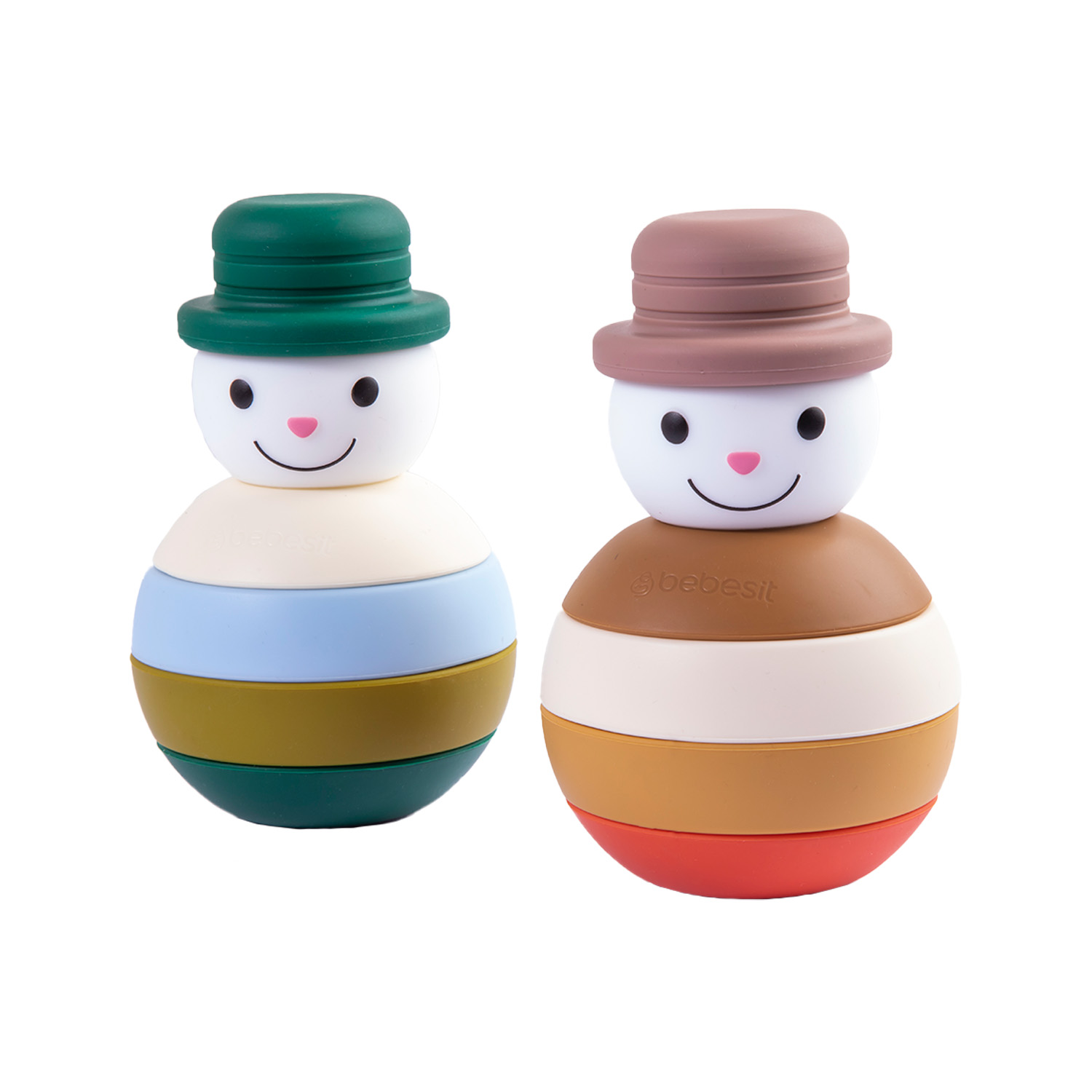 MUÑECO BEBESIT JUGUETE NIEVE MONTESSORI SILICONA CAFÉ - 5
