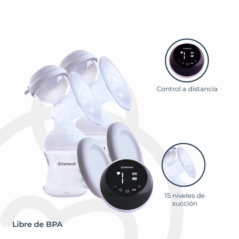 EXTRACTOR LECHE MATERNA BEBESIT BLANCO SACALECHE ELÉCTRICO DOBLE - 6