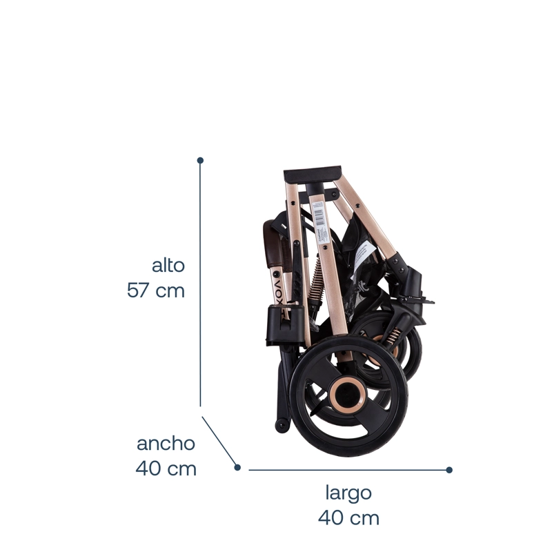 COCHE CUNA PASEO VOX GOLD NEGRO BEBESIT - 8