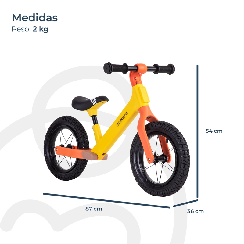 BICICLETA DE APRENDIZAJE BEBESIT NEO AMARILLO - 7