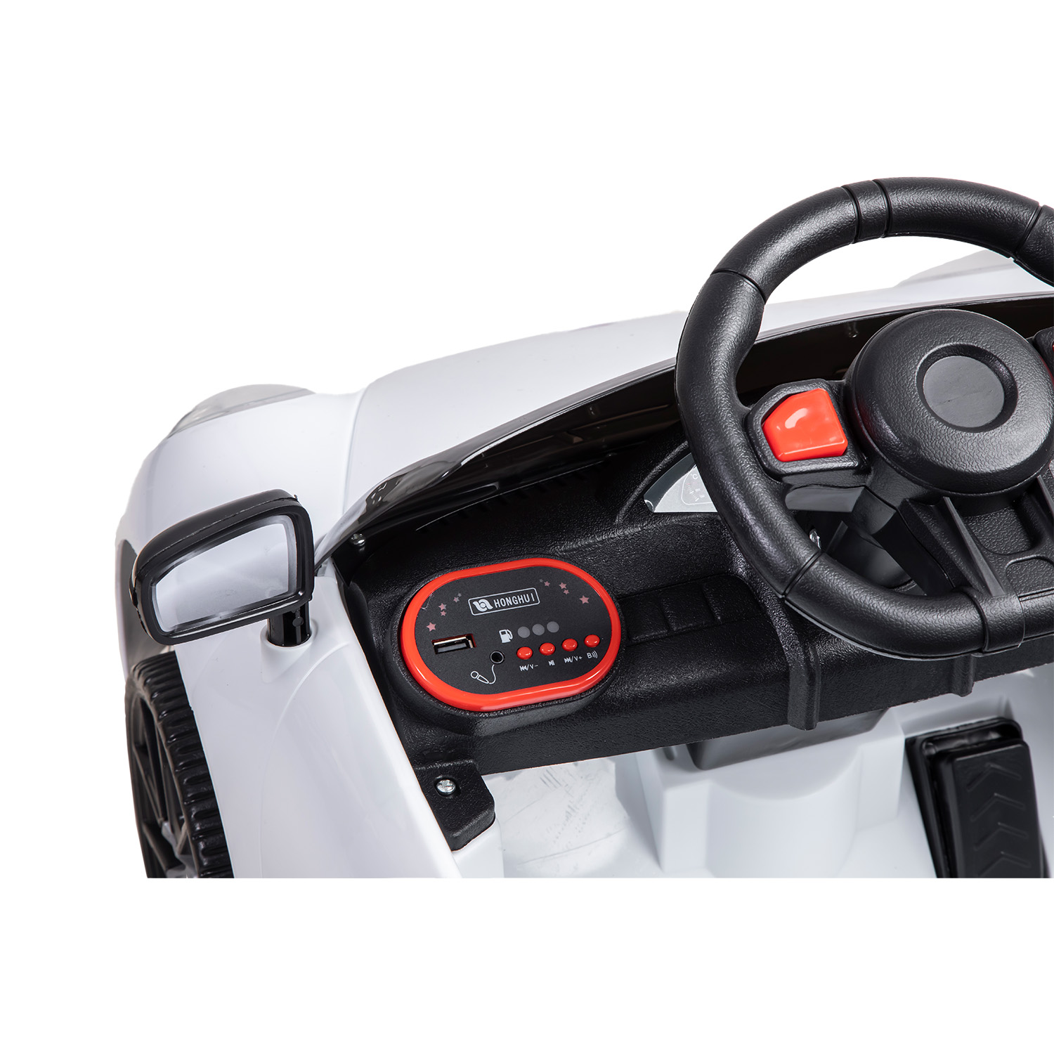 AUTO DEPORTIVO BEBESIT ELÉCTRICO RACE BLANCO - 6