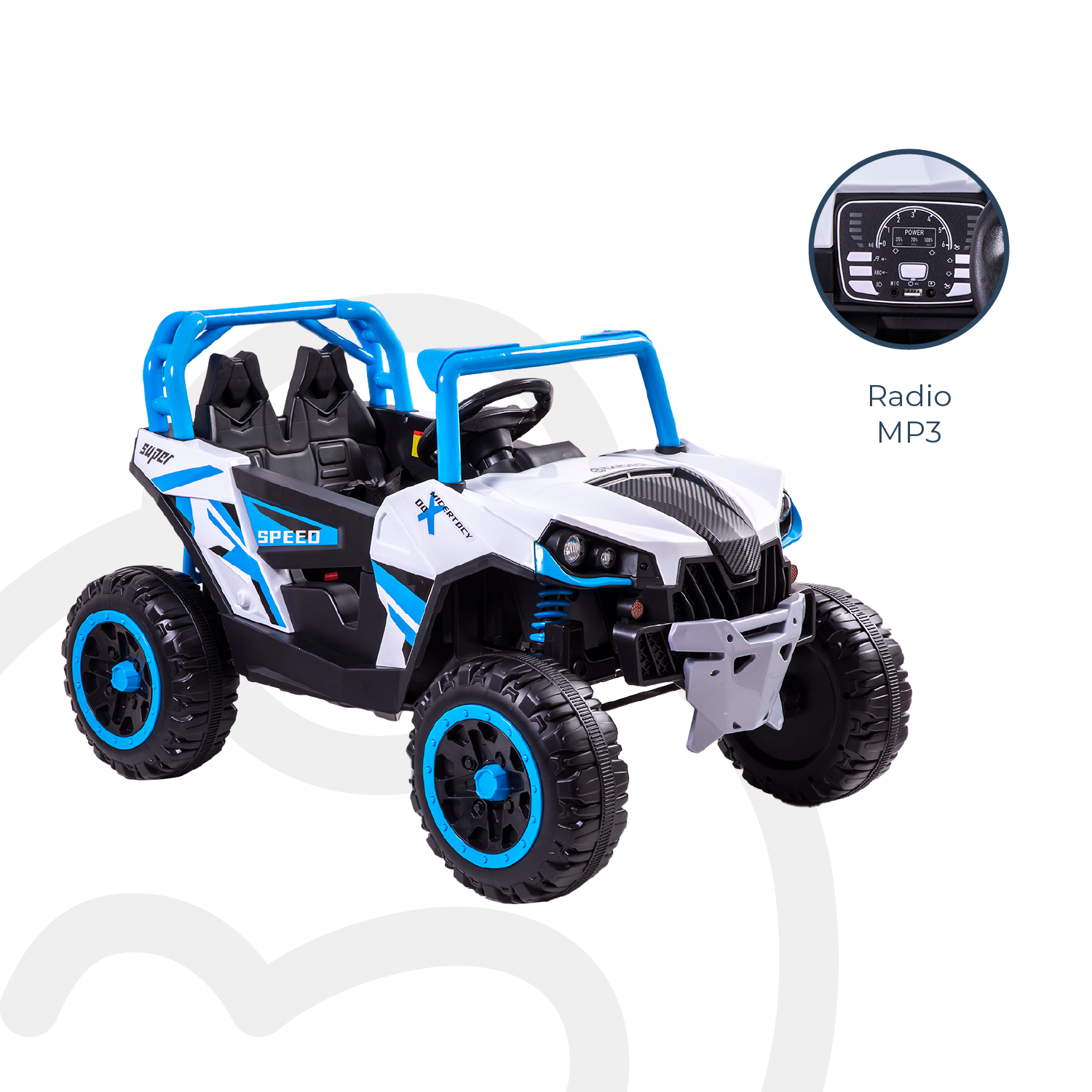 CAMIONETA ELÉCTRICA BEBESIT TODO TERRENO EXPLORER AZUL - 7