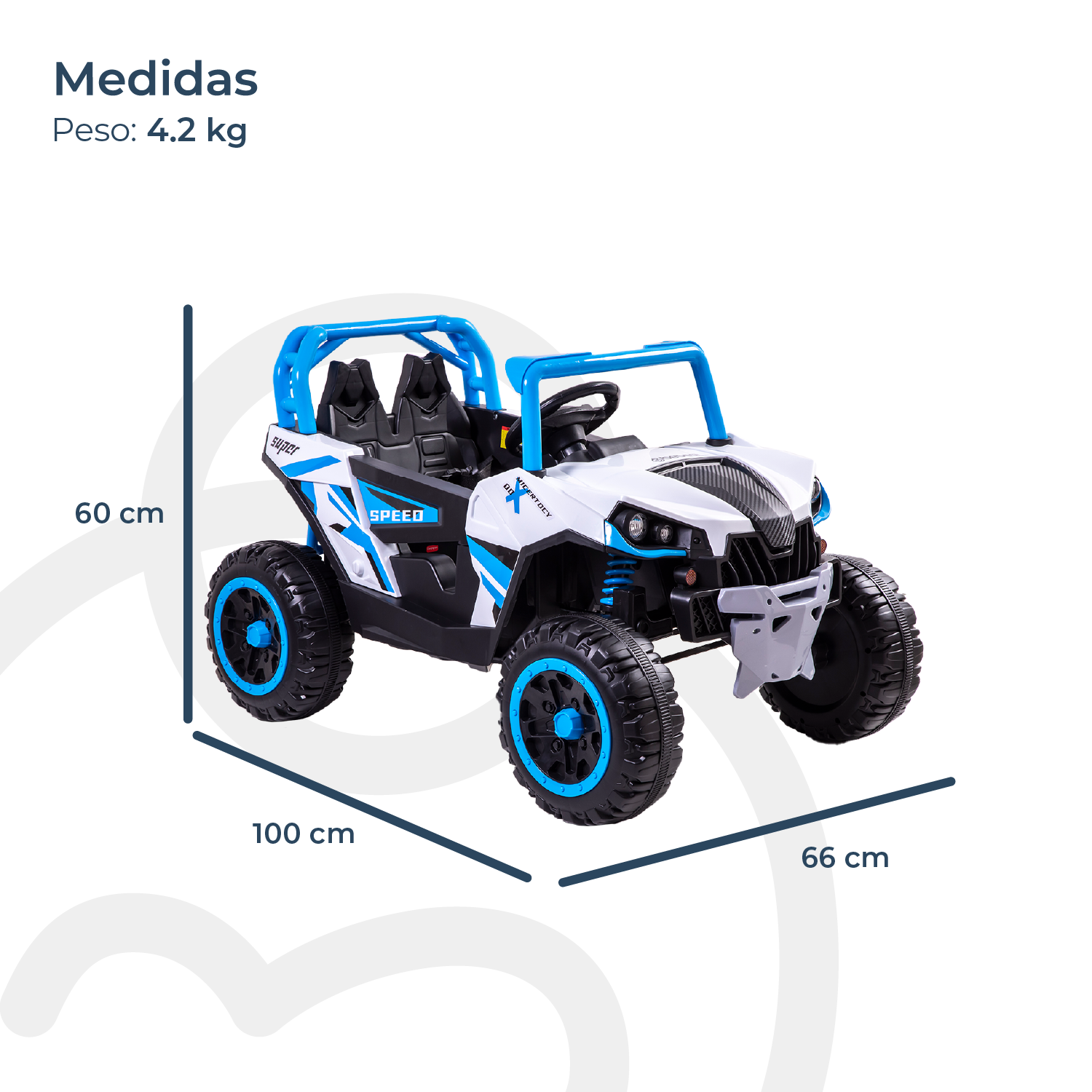CAMIONETA ELÉCTRICA BEBESIT TODO TERRENO EXPLORER AZUL - 8