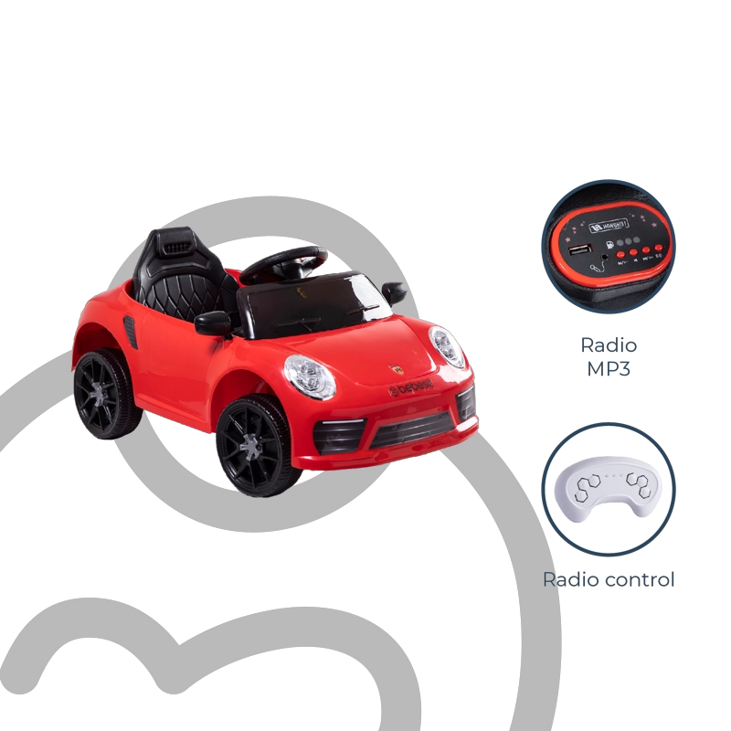 AUTO DEPORTIVO BEBESIT ELÉCTRICO RACE ROJO - 8