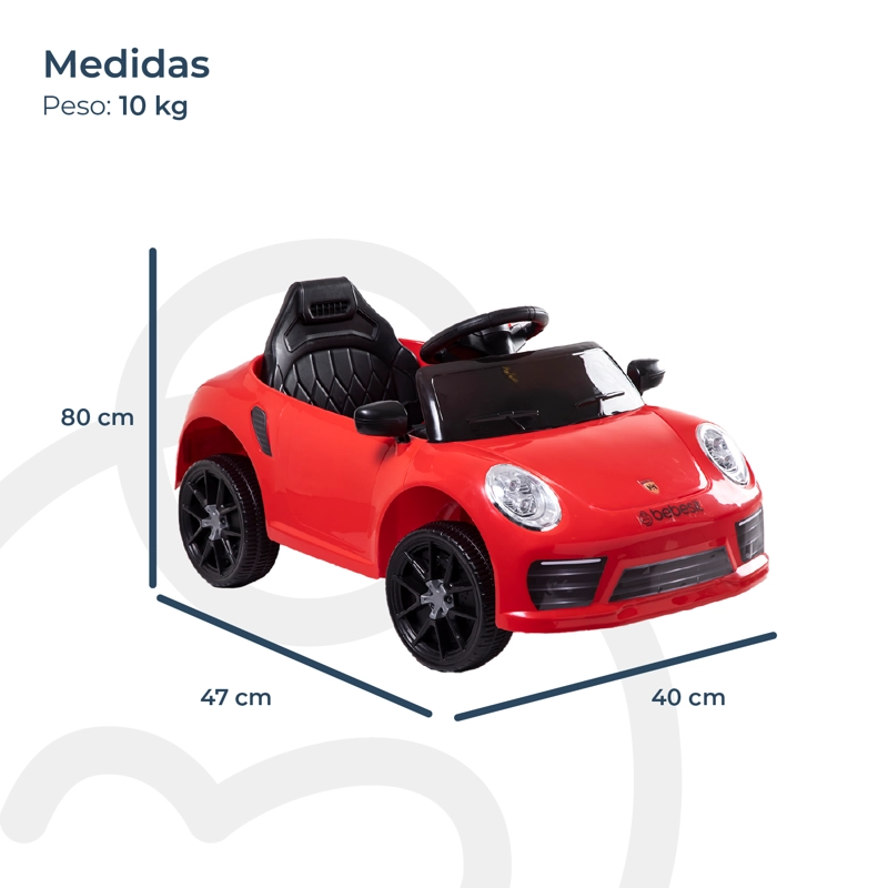 AUTO DEPORTIVO BEBESIT ELÉCTRICO RACE ROJO - 9