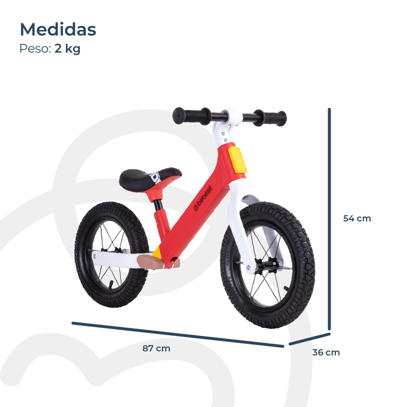 BICICLETA DE APRENDIZAJE BEBESIT NEO ROJO - 7