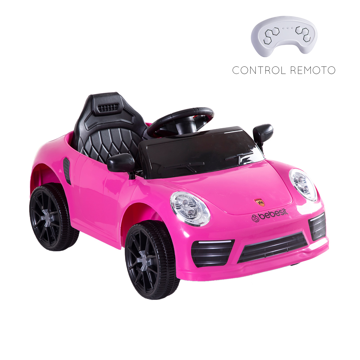 AUTO DEPORTIVO BEBESIT ELÉCTRICO RACE ROSA - 7