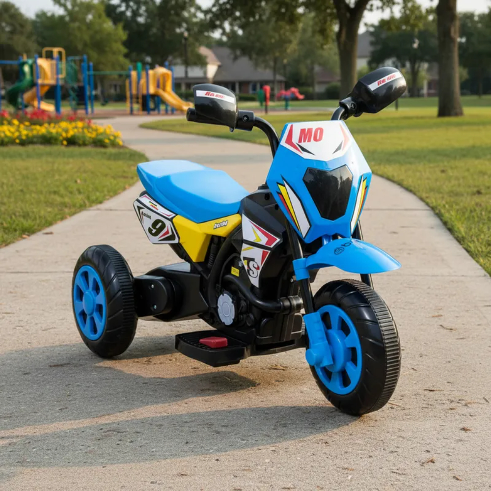 MOTO ELÉCTRICA BEBESIT CROSS AZUL - 2