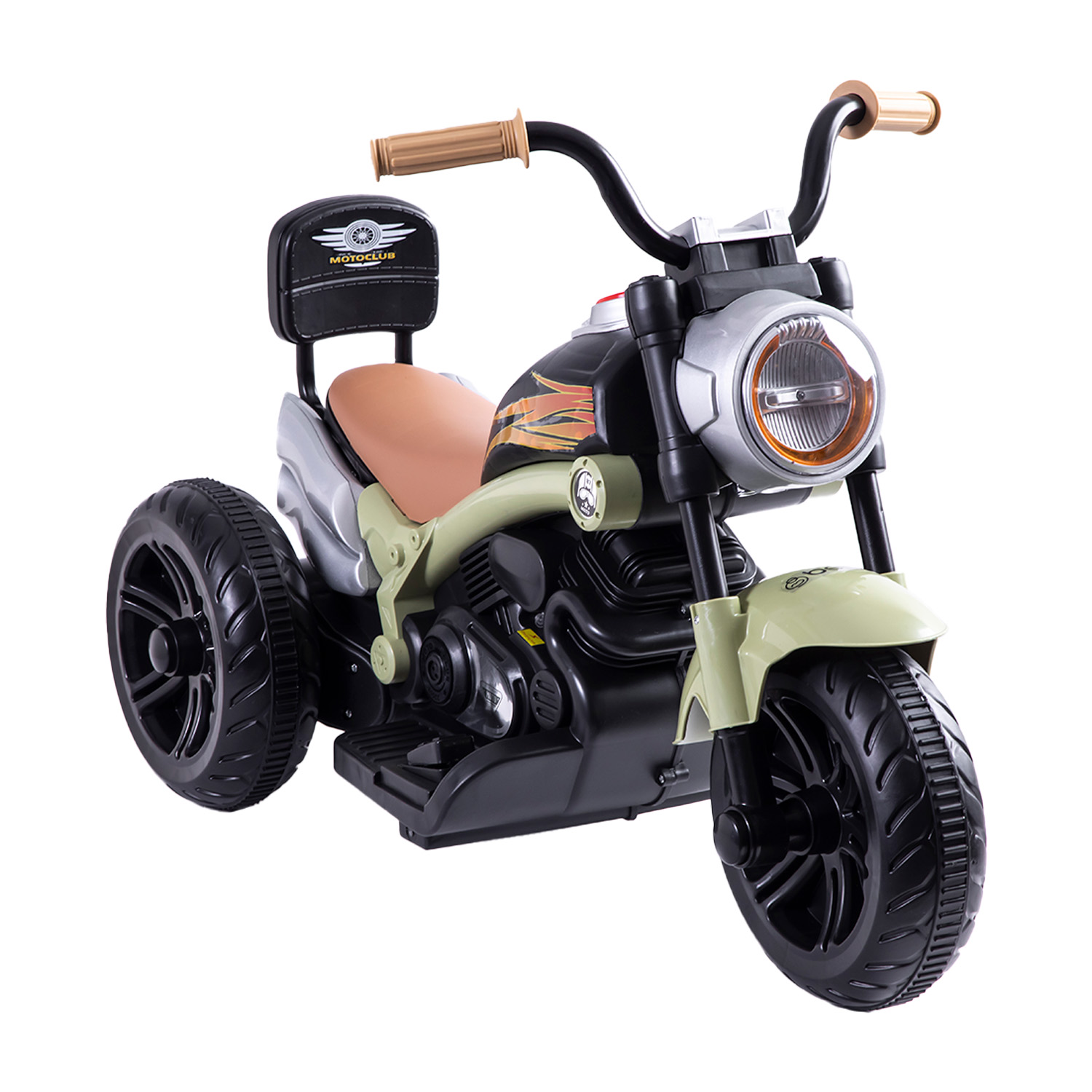 MOTO ELÉCTRICA CHOPPER VERDE BEBESIT - 1