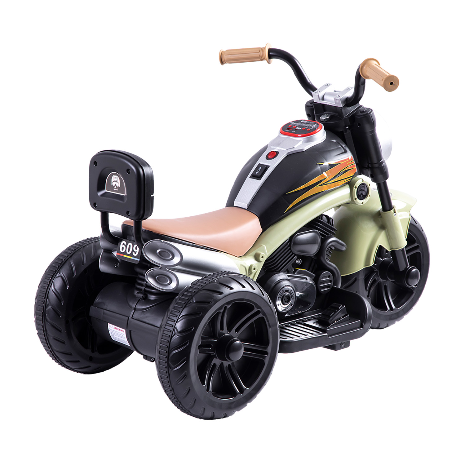MOTO ELÉCTRICA CHOPPER VERDE BEBESIT - 4