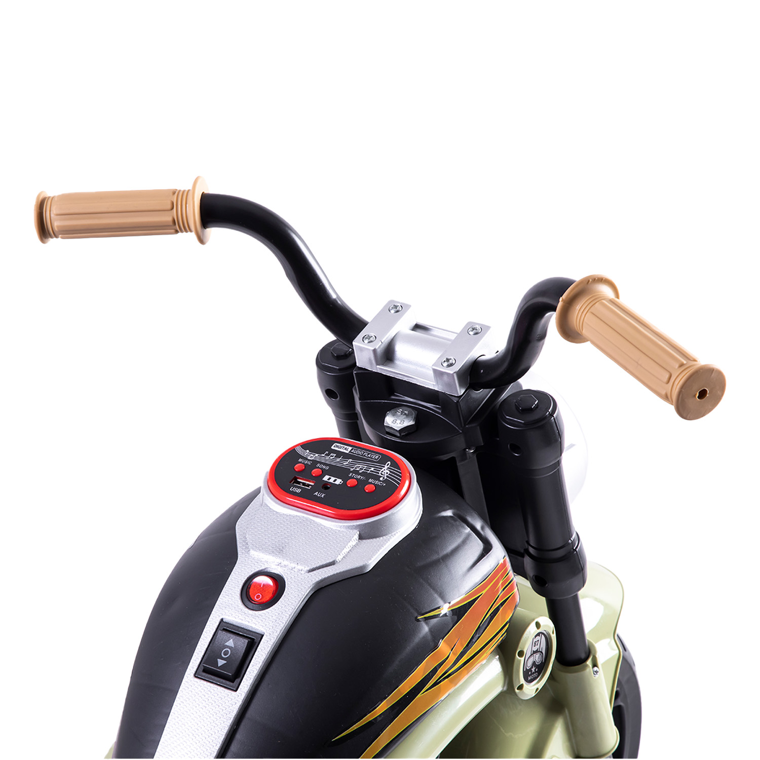 MOTO ELÉCTRICA CHOPPER VERDE BEBESIT - 5