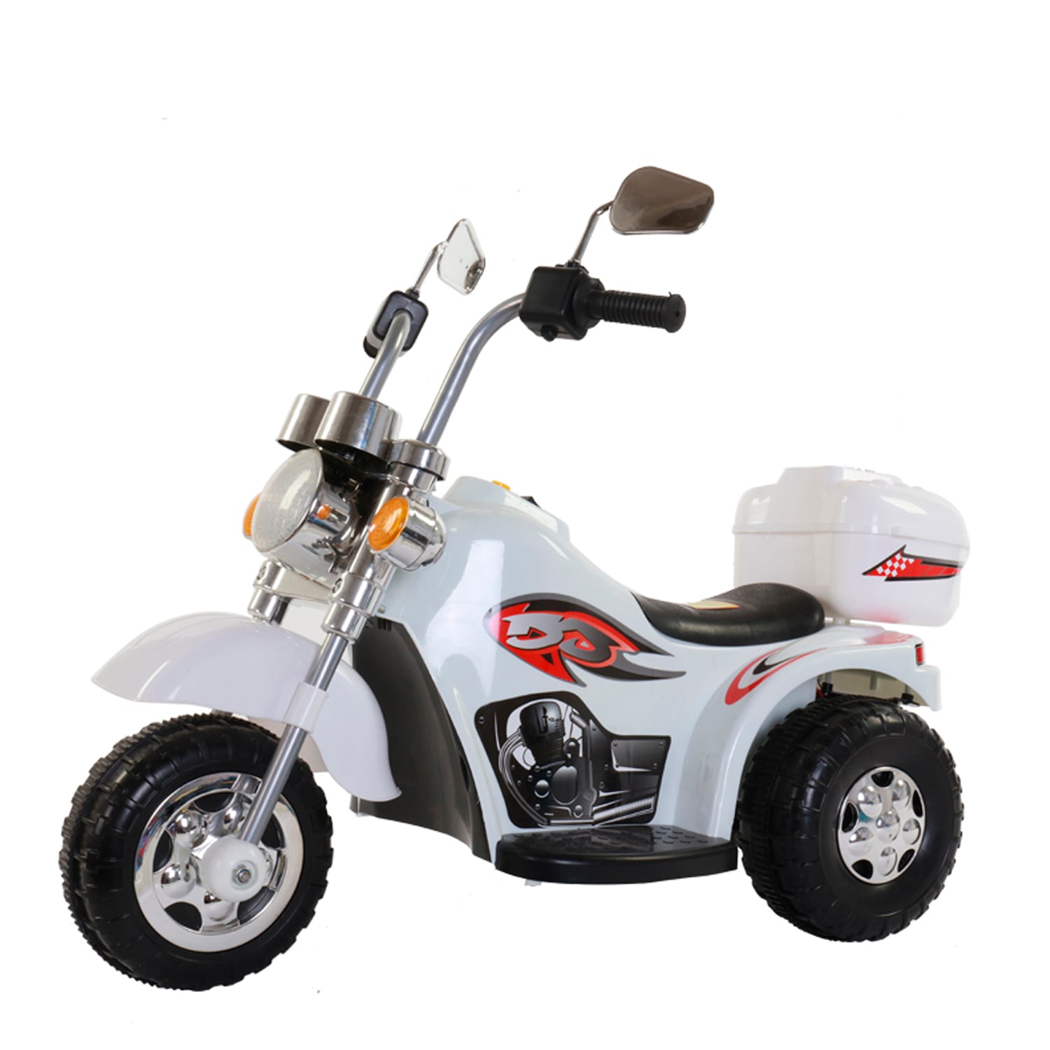 MOTO ELÉCTRICA BEBESIT CHOPPER BLANCO - 1