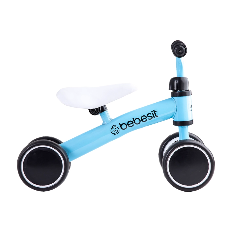 BICICLETA TRICICLO APRENDIZAJE BEBESIT 4 RUEDAS XT02 AZUL - 3