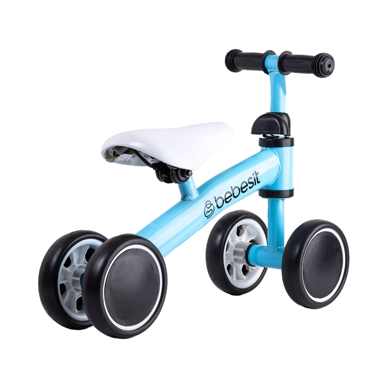 BICICLETA TRICICLO APRENDIZAJE BEBESIT 4 RUEDAS XT02 AZUL - 5