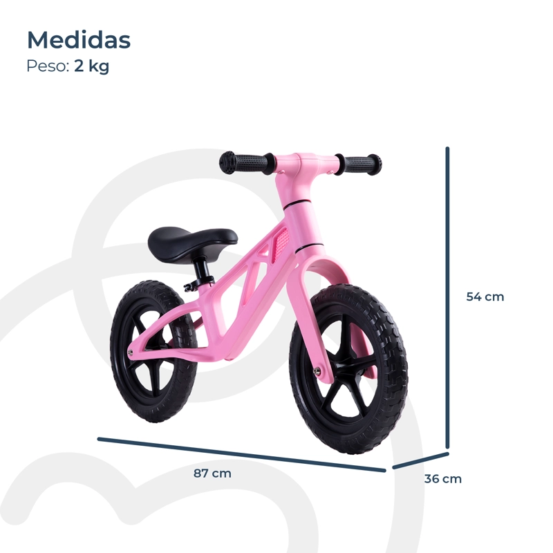 BICICLETA DE APRENDIZAJE BEBESIT GO ROSA - 7