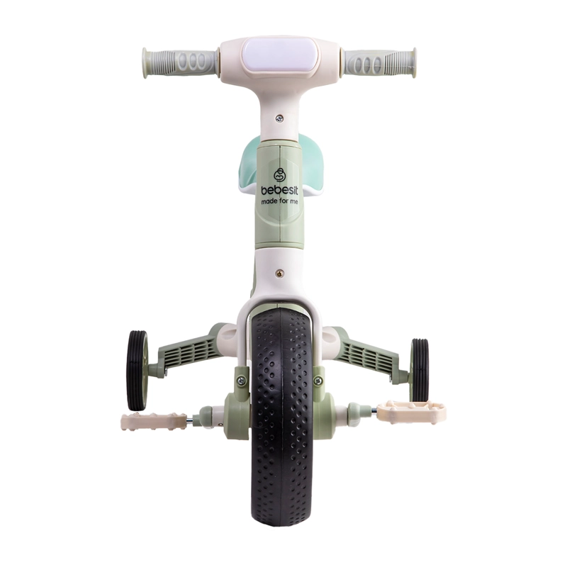 TRICICLO BEBESIT BICICLETA APRENDIZAJE PEDALES 2 EN 1 XT05 VERDE - 6