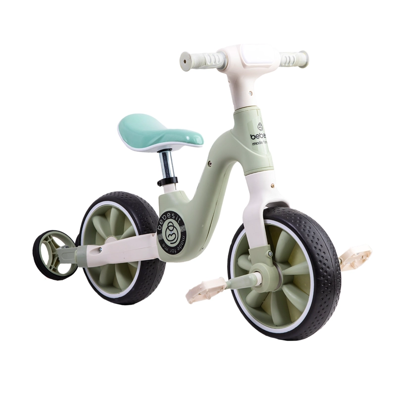 TRICICLO BEBESIT BICICLETA APRENDIZAJE PEDALES 2 EN 1 XT05 VERDE - 8