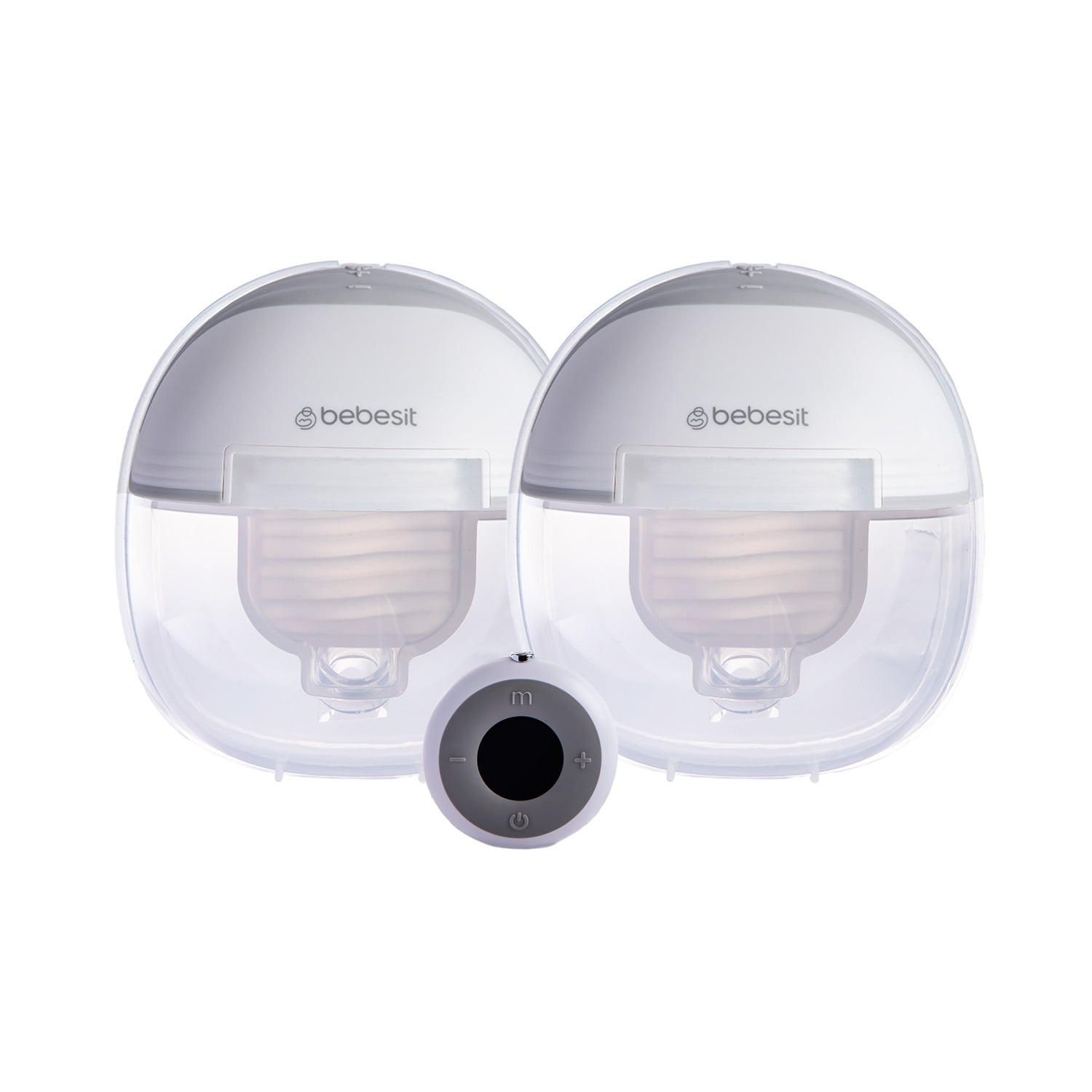 EXTRACTOR LECHE MATERNA DOBLE BEBESIT BLANCO + CONTROL REMOTO + 10 BOLSAS - 1