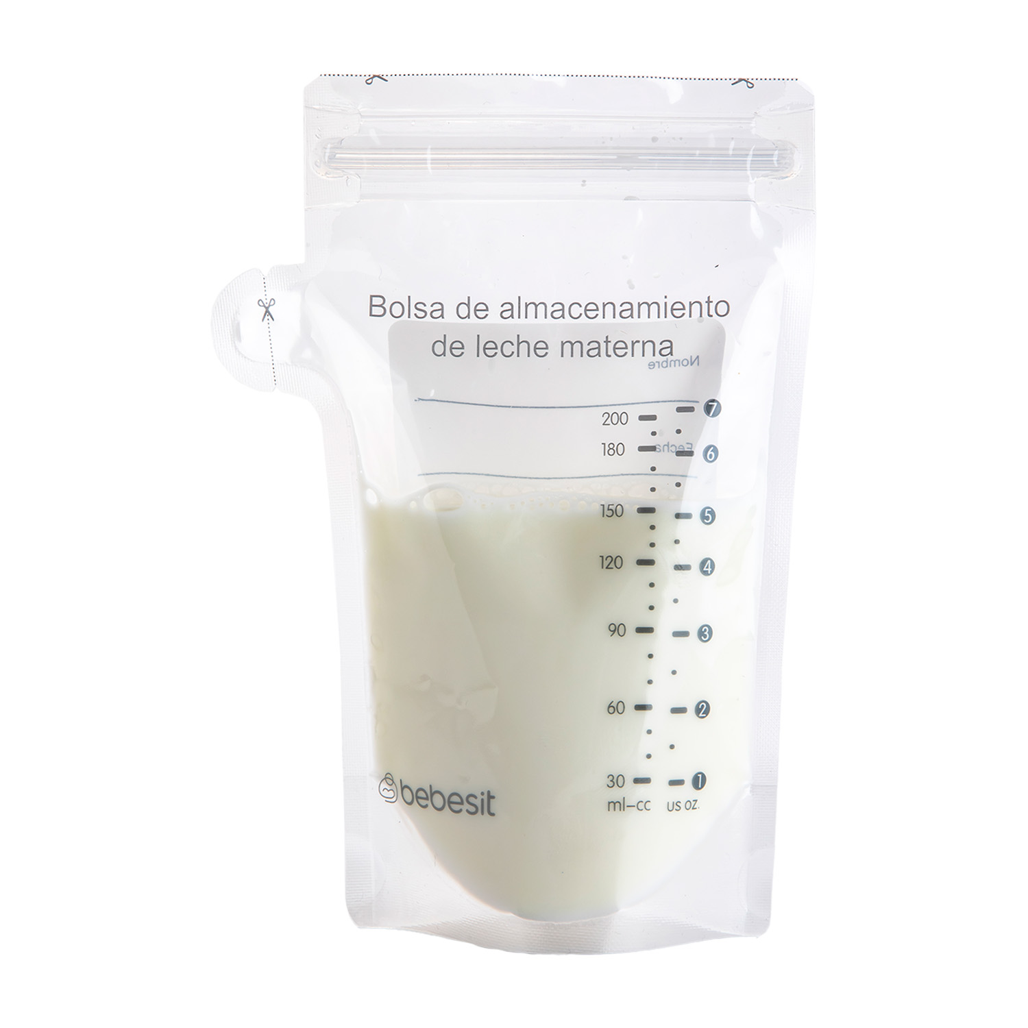 EXTRACTOR LECHE MATERNA DOBLE BEBESIT BLANCO + CONTROL REMOTO + 10 BOLSAS - 6