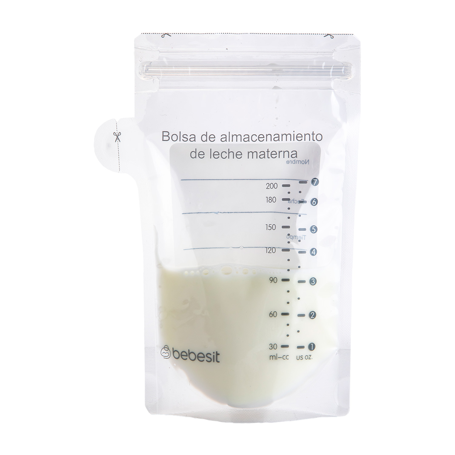 EXTRACTOR LECHE MATERNA DOBLE BEBESIT BLANCO + CONTROL REMOTO + 10 BOLSAS - 7