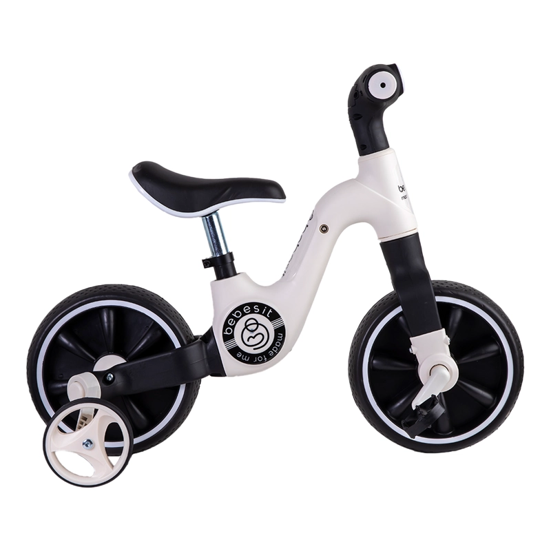 TRICICLO BEBESIT BICICLETA APRENDIZAJE PEDALES 2 EN 1 XT05 BLANCO - 3