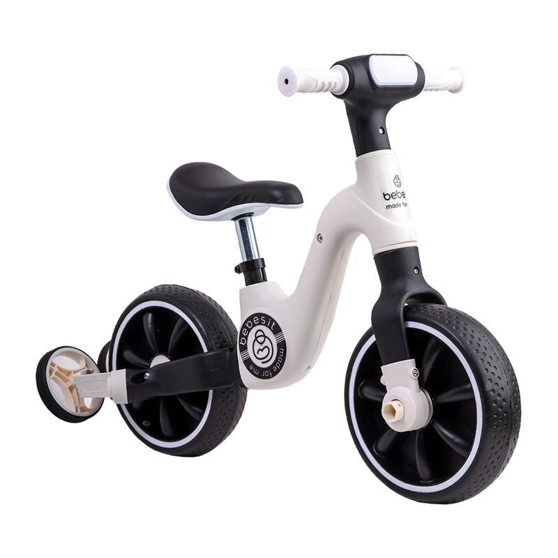 TRICICLO BEBESIT BICICLETA APRENDIZAJE PEDALES 2 EN 1 XT05 BLANCO - 8
