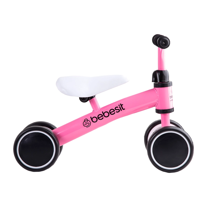 BICICLETA TRICICLO APRENDIZAJE BEBESIT 4 RUEDAS XT02 ROSA - 3