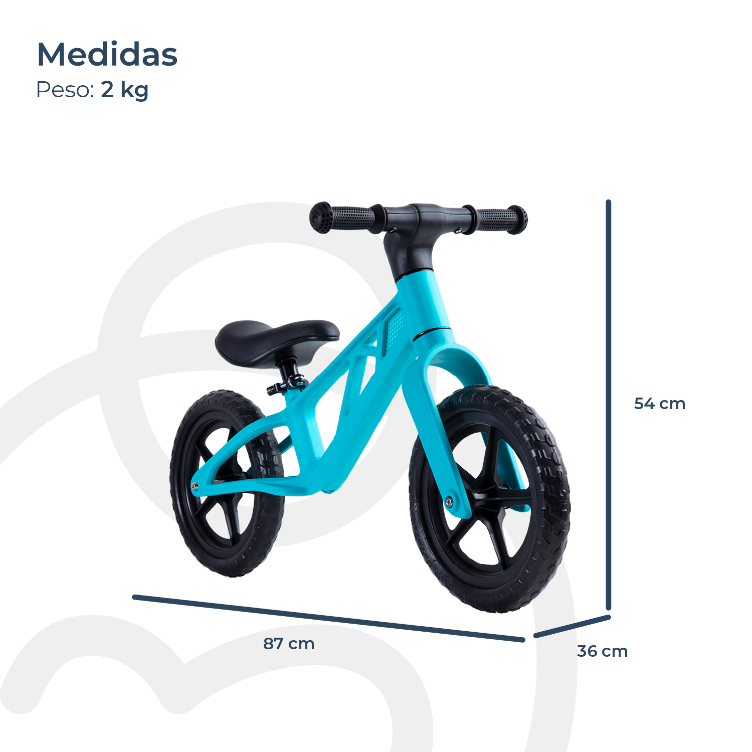 BICICLETA DE EQUILIBRIO APRENDIZAJE GO AZUL BEBESIT - 7