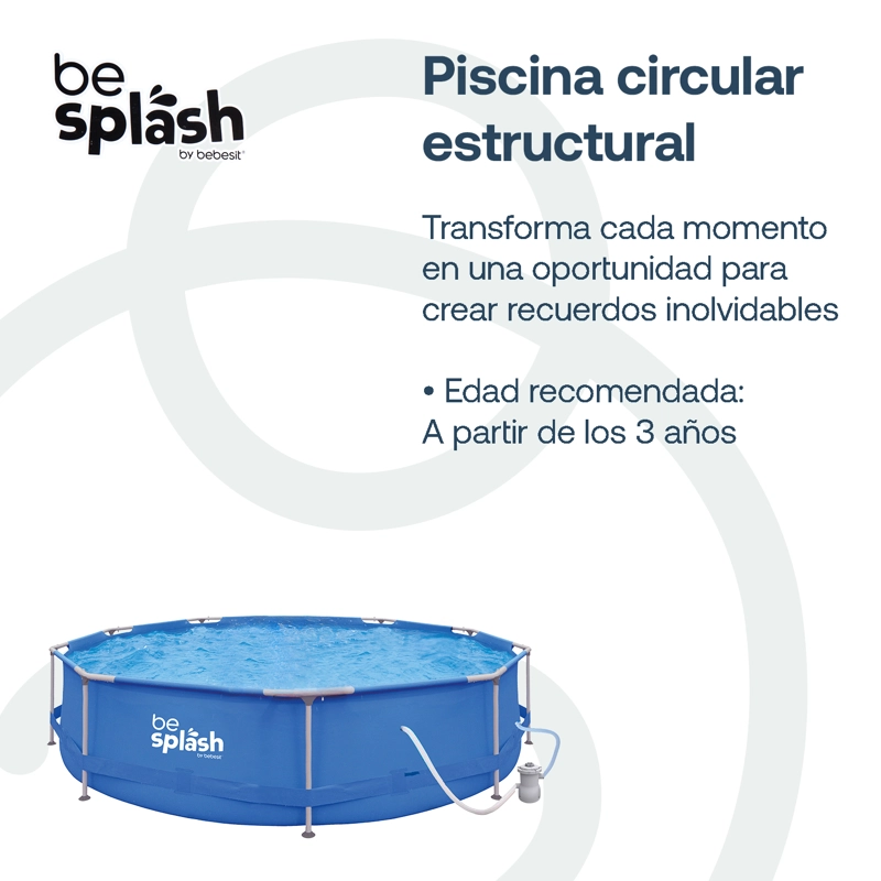 PISCINA ESTRUCTURAL CON FILTRO Y SKIMMER 360X79CM BESPLASH - 3