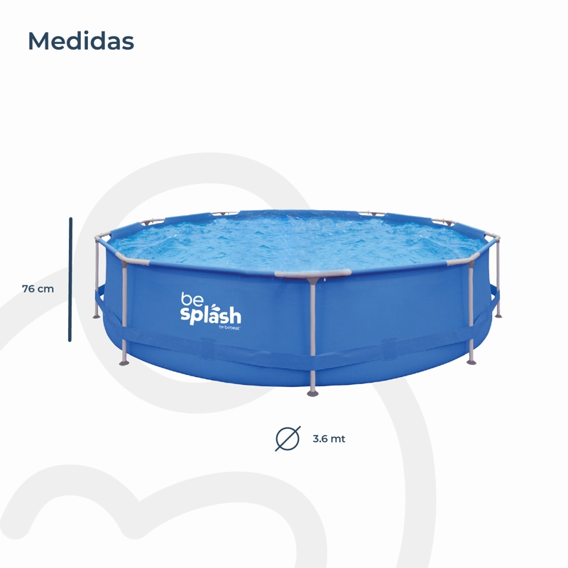 PISCINA ESTRUCTURAL CON FILTRO Y SKIMMER 360X79CM BESPLASH - 5