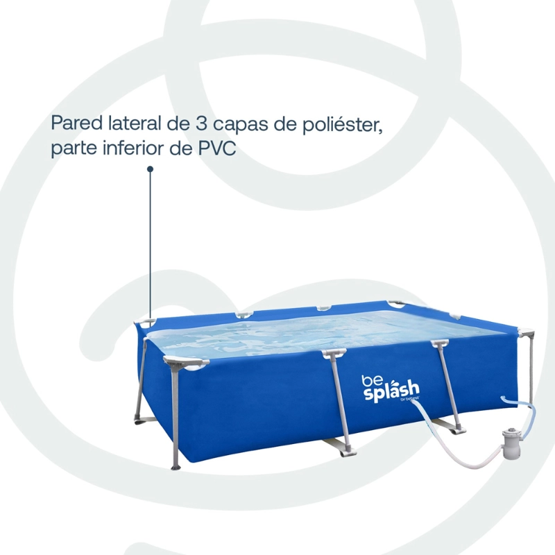 PISCINA ESTRUCTURAL CON FILTROSKIMMER 300X207X65CM BESPLASH - 4