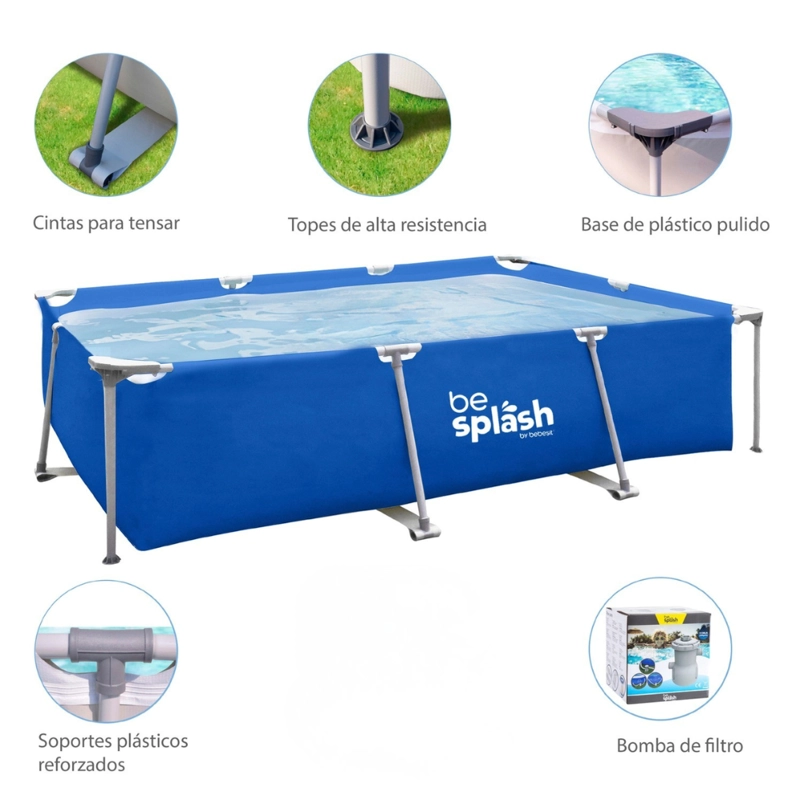 PISCINA ESTRUCTURAL CON FILTROSKIMMER 300X207X65CM BESPLASH - 6