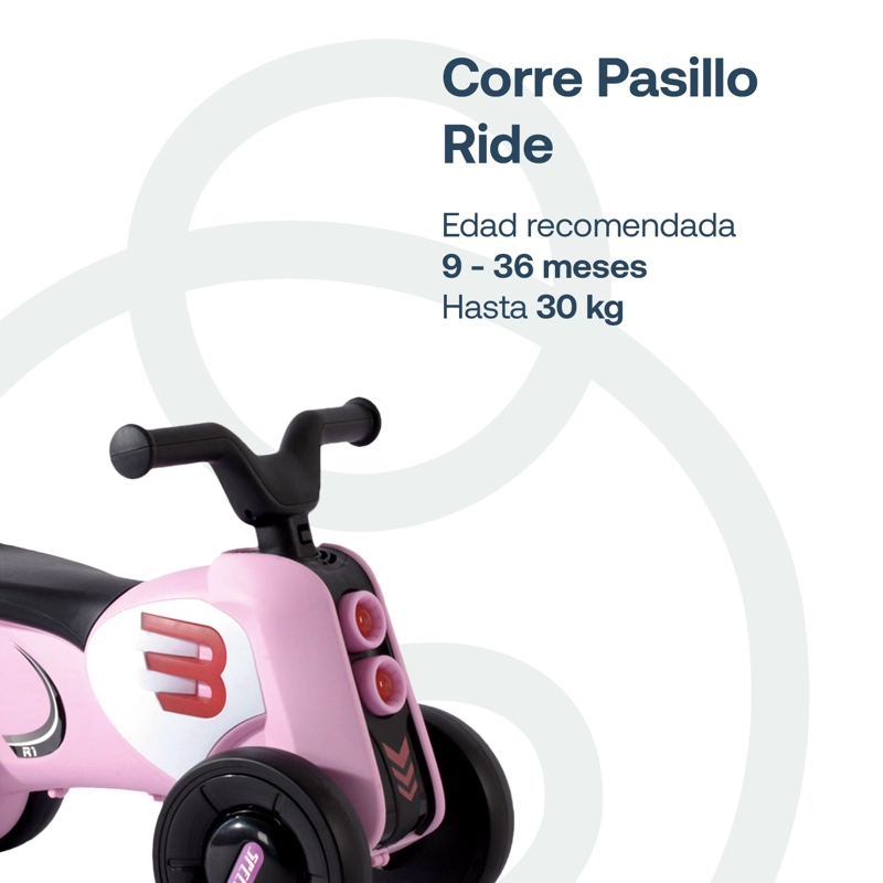 CORRE PASILLO BEBESIT RIDE ROSA - 3