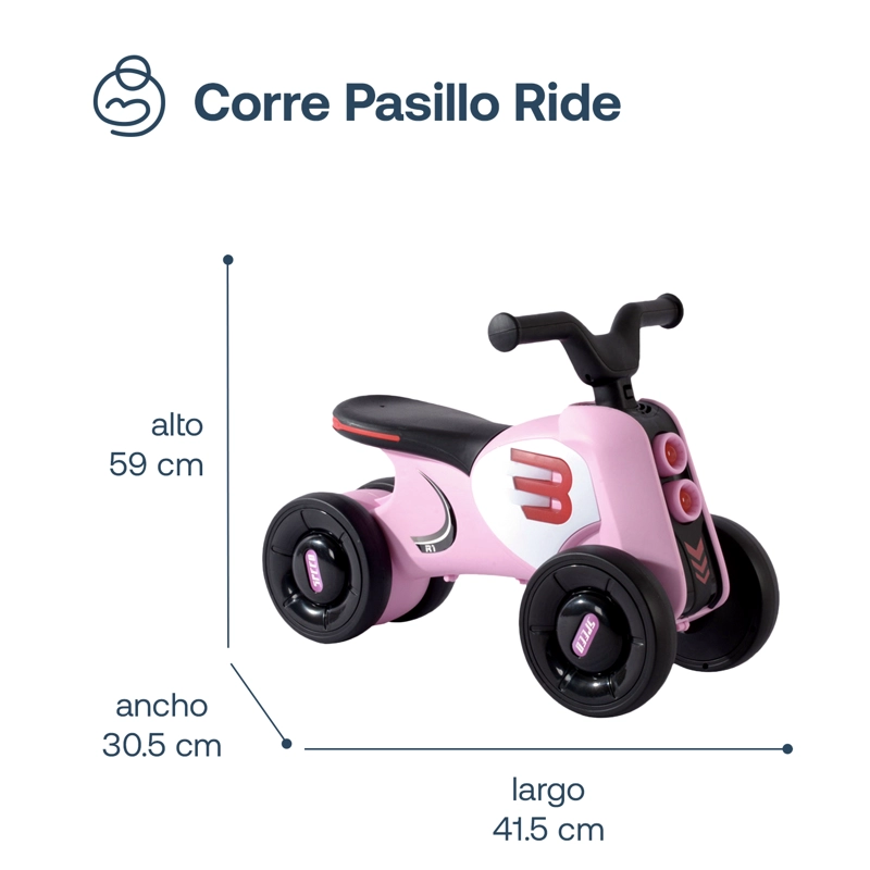 CORRE PASILLO BEBESIT RIDE ROSA - 7