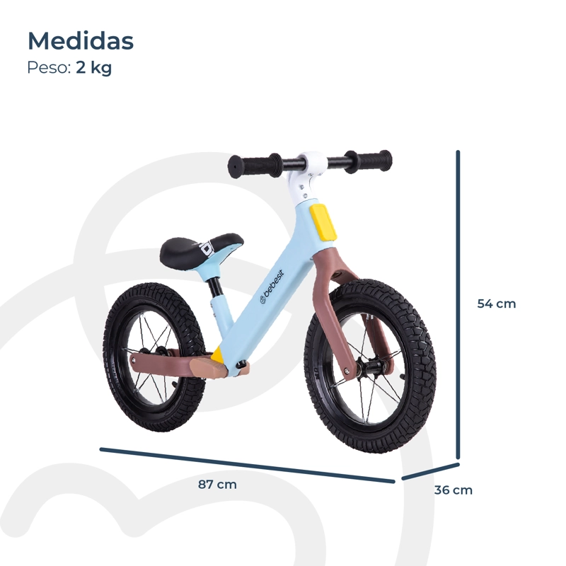 BICICLETA DE APRENDIZAJE BEBESIT NEO CELESTE - 7