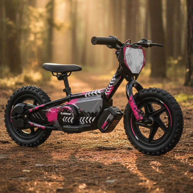 BICICLETA MOTO ELE CTRICA E-BIKE BERIDE ARO 12 ROSADA - 2