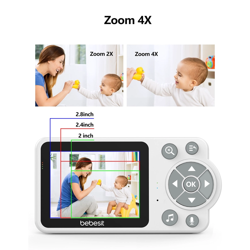 MONITOR BEBESIT CAMARA SMARTGUARD 2.0 4X ZOOM CON RUIDO BLANCO - 4