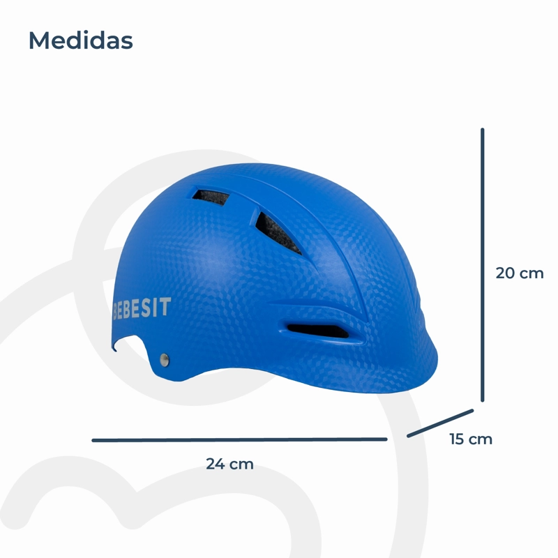 CASCO BICICLETA REGULABLE CERTIFICACION EUROPEA NIÑO NIÑA AZUL - 5