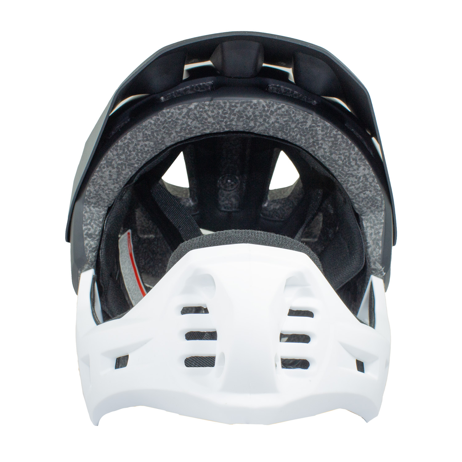 CASCO INTEGRAL BICI CROSS REJILLA DESMONTABLE BLANCO NEGRO - 3