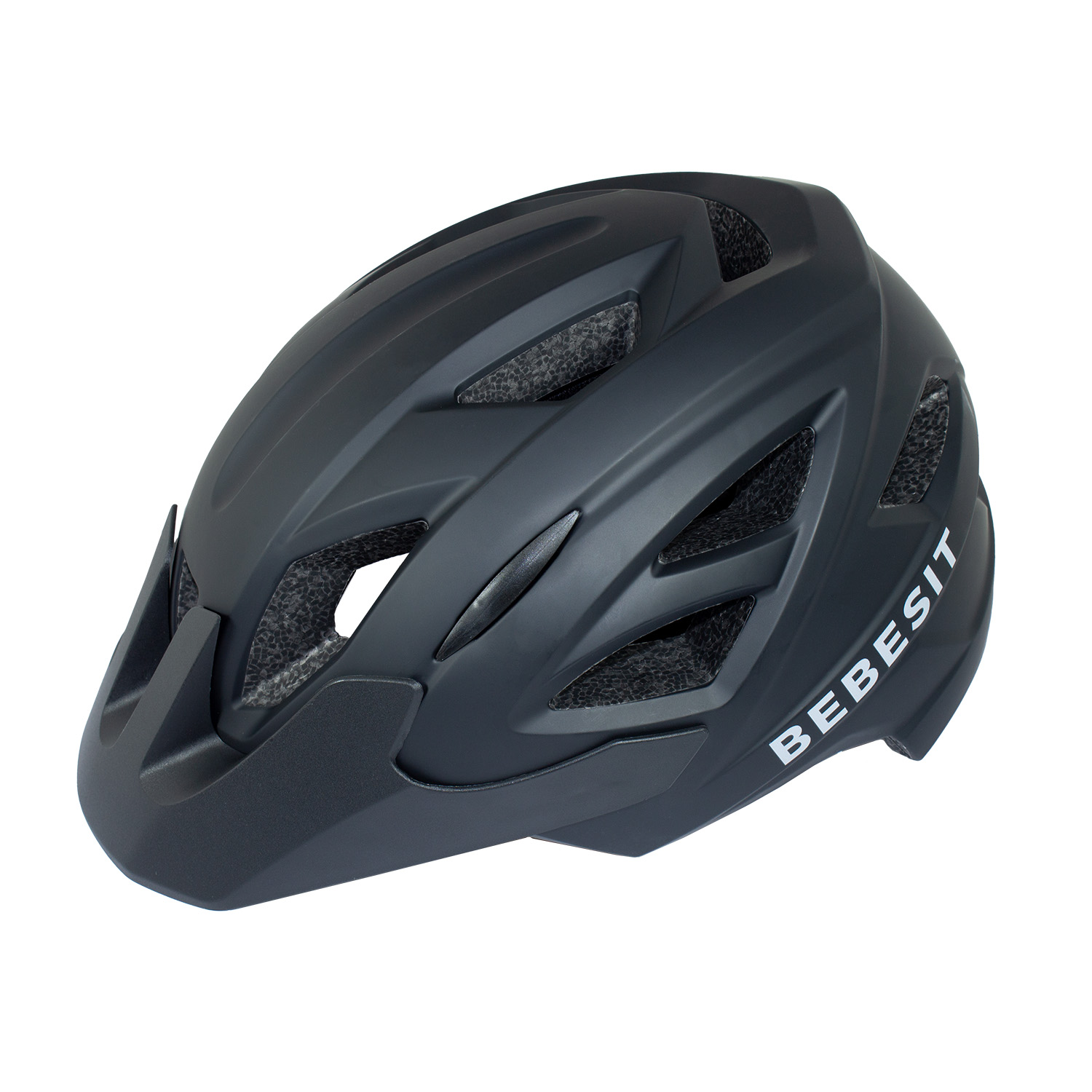CASCO INTEGRAL BICI CROSS REJILLA DESMONTABLE BLANCO NEGRO - 4