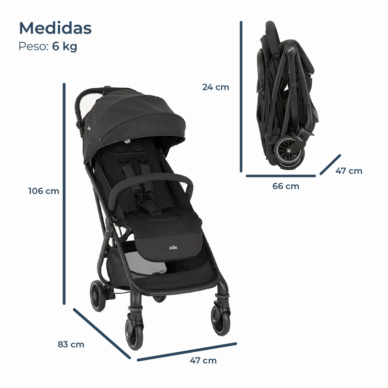 COCHE PASEO COMPACTO 3 EN 1 TOURIST SHALE JOIE - 9