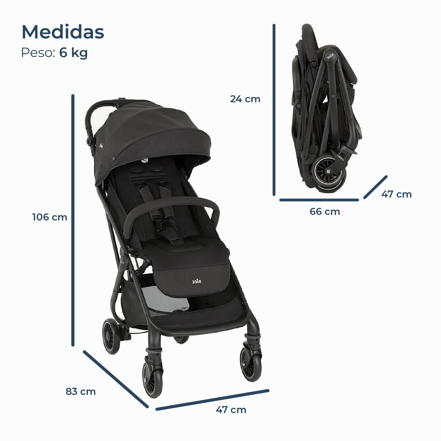 COCHE PASEO COMPACTO 3 EN 1 TOURIST SHALE JOIE - 9