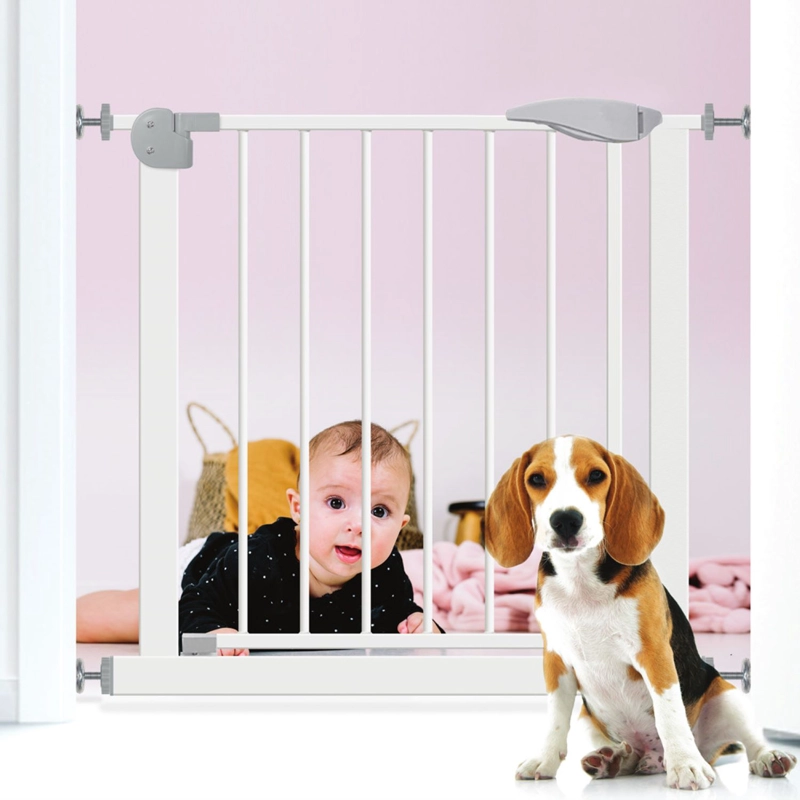 REJA SEGURIDAD BEBESIT BEBÉ MASCOTA DOBLE SEGURO 75 A 82 CM BLANCO - 8
