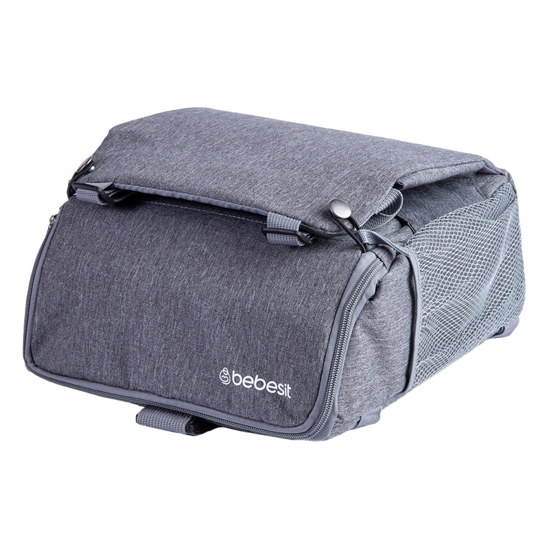 MOCHILA SILLA COMER BEBESIT GRIS PORTATIL CAMPING - 5
