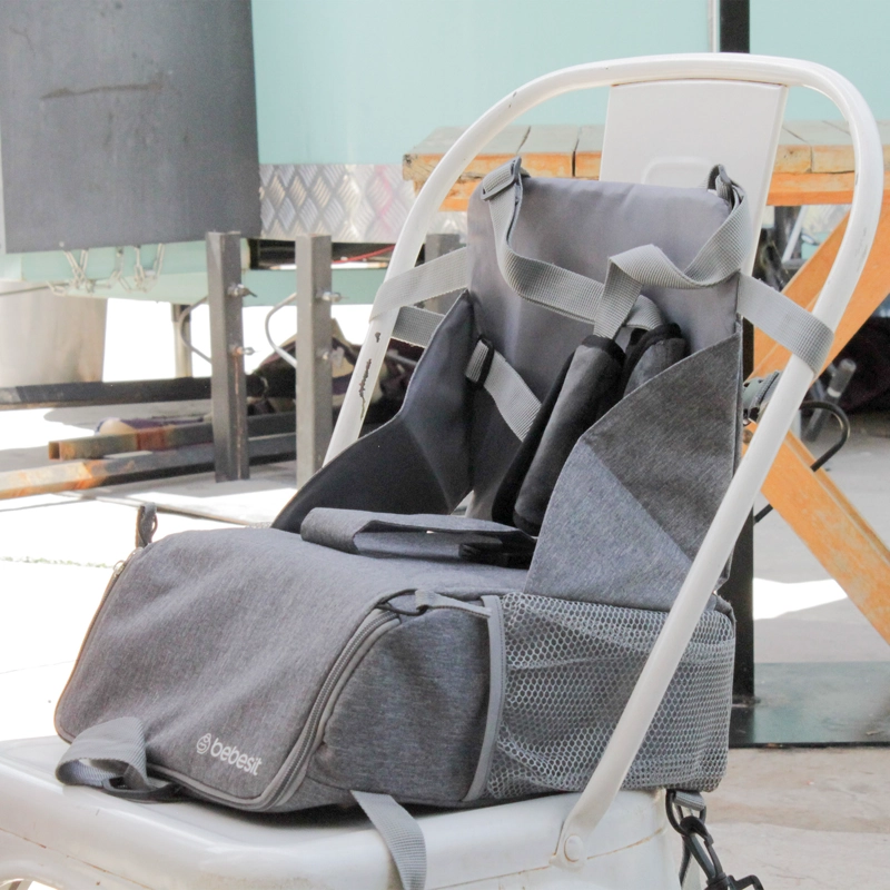 MOCHILA SILLA COMER BEBESIT GRIS PORTATIL CAMPING - 8