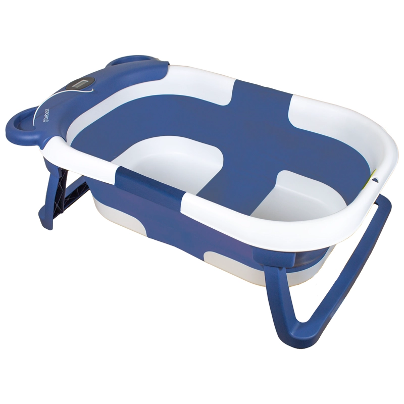 BAÑERA BEBESIT PLEGABLE SMART BEAR VIAJES BEBE TERMÓMETRO AZUL - 1