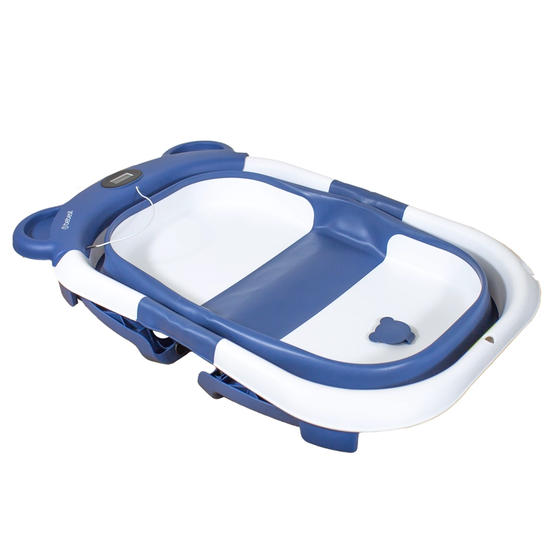 BAÑERA BEBESIT PLEGABLE SMART BEAR VIAJES BEBE TERMÓMETRO AZUL - 4