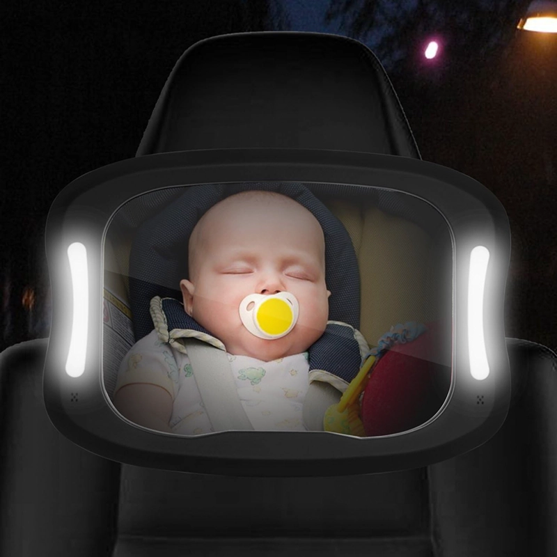 ESPEJO LUCES LED AUTO AJUSTABLE BEBE TESTEADO EN ACCIDENTES - 4